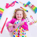 YOLOPARK 17" Kids Toy Guitar for Girls Boys, Mini Toddler Ukulele Guitar with 4 Strings Keep Tones Can Play for 3, 4, 5, 6, 7 Year Old Kids Musical Instruments Educational Toys for Beginner (Pink) by TinyTreasures Baby Boutique