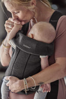 BabyBjörn Baby Carrier Mini, Charcoal Gray, 3D Jersey | Infant Carrier (7-25 lbs), Ergonomic, Easy-to-Use by TinyTreasures Baby Boutique