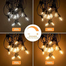 SUNTHIN Outdoor String Lights, 2 Pack 96FT Patio Lights with LED Shatterproof Bulbs, Hanging for Outside, Garden, Backyard, Deck, Porch, Fence, Bistro, Pool, Party