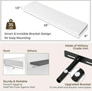 RICHFOCUS 31.5Inch Floating Shelves for Wall 2 Pack Shelves for Bedroom|Kitchen|Bathroom Wall Mounted Rustic Wood Floating Shelf with Invisible Brackets for Books|Storage|Decor, White by CozyNest Decor