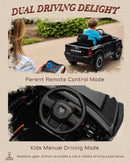 12V Licensed Ram 1500 Ride on Toy for Kids, Toddler Ride on Pickup Truck with Parent Remote Control, Electric Car for Kids with Truck Bed Storage, 3 Point Safety Belt (Black) by TinyTreasures Baby Boutique