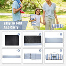 Picnic Outdoor Blankets Waterproof Extra Large - Beach Mat Sand Free Foldable with Carry Strap | Portable Camping Blanket | Park Blanket for Grass , Hiking, Travel, Concerts, Indoor (Cerulean Blue) by TinyTreasures Baby Boutique
