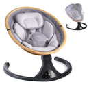 LAREX Baby Swing to Toddler Electric Infant Swing Portable for Newborn Boy Girl, 5 Sway Speeds with Remote Control, 12 Preset Melodies and Bluetooth, 0-6 Months Max 20 Lbs (Light Wood Grain) by TinyTreasures Baby Boutique