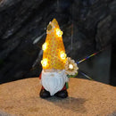 Garden Gnome Statue Solar Powered with Glowing Bees Sunflower Outdoor Funny Resin Figurine Decorations for Patio Yard Lawn Porch Housewarming Ornament Gift by GreenHaven Gardens