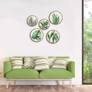 Qunclay 5 Pcs Wall Art Decor Wooden Living Room Wall Decor Bohemian Hanging Farmhouse Geometric 10'' and 8'' Aesthetic Wood Minimalist Posters for Bedroom(Leaves) by CozyNest Decor