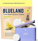 BLUELAND Toilet Bowl Cleaner Tablets, Starter Set, 14 Count with Tin, Lemon Cedar, Plastic-Free, No Harsh Chemicals, Plant-Based by CozyNest Decor