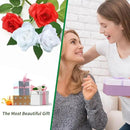 Solar Garden Lights, Solar Outdoor Lights with More Realistic 20 Rose Waterproof Solar Powered Flowers Lights for Outside Patio Yard Pathway Decorations, White and Red by GreenHaven Gardens