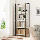 NUMENN Bookshelf, 5 Tier Bookshelves, Home Office Bookcase Shelf Storage Organizer, Free Standing Storage Shelving Unit for Bedroom, Living Room and Home Office, White Marble by CozyNest Decor