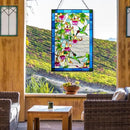 VEWOGARDEN Hummingbird Stained Glass Window Hangings, Bird Suncatcher Panel with Metal Chain for Windows Decor Indoor Outdoor (W10xH15 inch) by GreenHaven Gardens