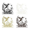 Personalized Metal Signs | Bird Metal Wall Art | Metal Name Sign Birds Welcome Plaque | Custom Garden Sign Yard Signs | Personalized Wedding Gifts | Housewarming Decor Indoor Outdoor by CozyNest Decor