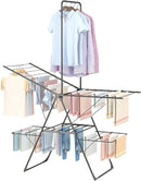 Bigzzia Clothes Drying Rack Foldable, 68.9Inch High Hanger Laundry Drying Rack with 4 Height-Adjustable Wings, Lightweight and Space Saving Clothes Airer for Apartments, Dorms, Camping by CozyNest Decor