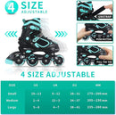 Nattork Blade Roller Skates for Boys with Light Up Wheel, Outdoor & Indoor Illuminating Black Inline Skates for Boys Little Kids Toddler Ages 5-8 4 5 6, Beginners by TinyTreasures Baby Boutique