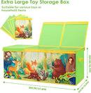 Large Toy Box Chest Organizer with Flip Lid for Kids, Collapsible Oxford Toy Storage Box with Handles for Boys Girls, Sturdy Waterproof Storage Organizer for Bedroom Playroom Nursery, 37.7×12.5×15.7'' by TinyTreasures Baby Boutique