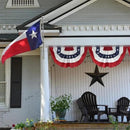 4Pack American Bunting Flag 2x4 Ft Patriotic Bunting Flags 4th of July Decor Outside Porch USA Pleated Half Fan Flag Decorate Garden Embroidered Star Red White & Blue Stripe Banner by GreenHaven Gardens