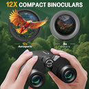 12x32 Compact Binoculars for Adults Kids - Aurosports Small Binoculars for Birdwatching - High Power Easy Focus Lightweight Binocular for Traveling Hunting Cruise Ship Hiking by TinyTreasures Baby Boutique