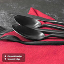 Alata Cube Black 20-Piece Forged Silverware Set Stainless Steel Flatware Set,Service for 4,Matte Satin Polished Cutlery Set,Dishwasher Safe by CozyNest Decor