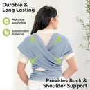 KeaBabies Baby Wrap Carrier - All in 1 Original Baby Carrier Newborn to Toddler Sling, Easy to Wear, Hands Free Bonding, Lightweight, Breathable Infant Wraps (Powder Blue) by TinyTreasures Baby Boutique