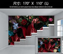 Large Dark Floral Wallpaper Colorful Spring Flowers Background Wall Mural (Not Peel and Stick) by CozyNest Decor