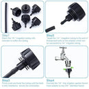 PAGOW Drip Irrigation Kit, 1/4 inch Fittings, Hose Adapter, Garden, Lawn, Black (6pcs Connector, 6 Washer) by GreenHaven Gardens