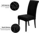 Joccun Chair Covers for Dining Room Set of 2,Dining Chair Slipcovers Stretch Dining Room Chair Covers Seat Protector,Washable Parsons Chair Cover for Home,Hotel,Banquet(Black,2 Pack) by CozyNest Decor