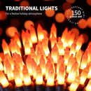150LIGHTS Orange Extra-Bright with End Connectors Halloween Decorative Lights 9.72m UL Certified Mini String Light Set Waterproof for Halloween Home Garden Christmas Tree Party Patio Wedding by CozyNest Decor