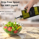 Olive Oil Dispenser Bottle for Kitchen 16.9oz, UV-Blocking Oil and Vinegar Dispenser Set, Leakproof Oil Container for Home, Restaurant (Green, Set of 4) by CozyNest Decor