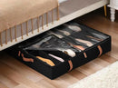 StorageWorks Shoe Organizer Under Bed for Closet, 2-Pack Ultra-thick Fabric Shoe Storage Containers with Bottom Support and Adjustable Dividers, Fits up to 24 Pairs, Black by CozyNest Decor