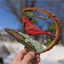 Cardinal Wood Carving - Handmade 'Cardinals Appear When Angels are Near', Unique Original Art Carving Work Statue Decor Small Animal Sculpture Art Wood Miniature by CozyNest Decor