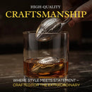 Football Whiskey Stones, 6 Stones Rocks Cubes by The Wine Savant