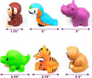Tub Works® Rainforest™ Mold Free Bath Toys, 6 Pack | Sealed, No Hole Bath Toys Design Keeps Moisture Out | Soft, Squeezable & Float on Water | Easy-Grip Baby & Toddler Bath Toy | Great Baby Pool Toys by TinyTreasures Baby Boutique