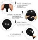 140pcs Balloon Arch Kit, Black Balloons of Different Sizes Pack of 18 12 10 5 Inch Party Balloon Kit for Birthday Party or Balloon Arch as Graduation Wedding Baby Shower Anniversary Party by TinyTreasures Baby Boutique