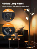 RGBCW Floor Lamp, 36W Bright Color Changing Lamp, Modern Stepless Dimmable LED RGB Floor Lamp with Remote & Touch Control, Standing Lamp for Living Room, Game Room, Bedroom by CozyNest Decor