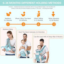 Baby Carrier Ergonomic Infant Carrier with Hip Seat Kangaroo Bag Soft Baby Carrier Newborn to Toddler 7-45lbs Front and Back Baby Holder Carrier for Men Dad Mom by TinyTreasures Baby Boutique