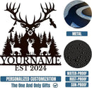Personalized Metal Signs: Custom Shed Wall Decor, Black Deer Wall Art, Home Signs Plaques, Outdoor Decorative Signage (Style A) by CozyNest Decor