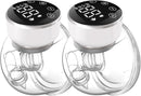 Wearable Breast Pump Hands Free of Longer Battery Life & LED Display, Portable Electric Breast Pump with 3 Modes & 9 Levels & Low Noise, 24 mm Flange, 2 Pcs White by TinyTreasures Baby Boutique