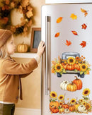 Fall Window Clings - 9 Sheets 116 Pcs Fall Decorations for Autumn Thanksgiving Harvest Home Party, Pumpkin Leaves Truck Maple Sunflowers Stickers for Glass, Double-Sided Static Window Decals by CozyNest Decor