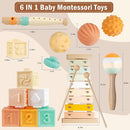 Baby Toys 6-12 Months Montessori Toys for Babies 9 Months,Wooden Musical Instruments Toy Stacking Building Blocks,Infant Teething Toys Sensory Balls,Xylophone,Birthday Gift for Toddlers 1+ Year Old by TinyTreasures Baby Boutique