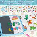 Erasable Doodle Set for Kids - Reusable Magic Drawing Book with 12 Watercolor Pens 14 Page Drawing, Road Trip Car Game Writing Painting Set for Boys and Girls (Bear) by TinyTreasures Baby Boutique