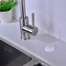 Garbage Disposal SinkTop Air Switch Kit,White with Long Button,Brass Made Cover,White by CozyNest Decor