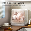COMFEE' Countertop Dishwasher, Portable Dishwasher with 6L Built-in Water Tank, Mini Dishwasher with More Space Inside, 7 Programs, UV Hygiene& Auto Door Open, for Apartments, Dorms& RVs, White by TinyTreasures Baby Boutique