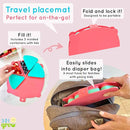 On-The-Go Snack Mat – Baby Silicone Travel Dining Placemat – Portable Silicone Toddler Plate – Reusable Snack Container with 3 Compartments and Lids for 6 Months + (Watermelon) by TinyTreasures Baby Boutique