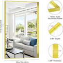 Gold Bathroom Mirror, 36x60 Inch Rectangular Deep Frame Mirror, Large Wall Mounted Bathroom Vanity Mirror Over Sink for Bedroom,Restroom, Living Room, Hangs Vertically or Horizontally by CozyNest Decor