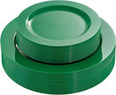 FLOWERCAT 60PCS Green Plates & St. Patrick's Day Plates - Heavy Duty Dark Green plates Disposable for St. Patrick's Party&Super Bowl- Include 30PCS 10.25" Dinner Plates & 30PCS 7.5" Dessert Plates by CozyNest Decor
