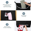 The Fine Living Co. X-Large Hanging Laundry Hamper with Over Door Hooks & Adhesive,Durable Space Saving Laundry Bag with Zipper and Wide Open Top,Hanging Dorm Laundry Hamper 20"x3.75"x31" (Black-XL) by CozyNest Decor