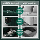 Belffin Convertible Sectional Sofa with Chaise Velvet L Shaped Sofa Couch Modular Sectional Sofa with Storage Green by CozyNest Decor