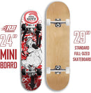 24 inch Rude Boyz Mini Cruiser Skateboard - Aluminium Trucks - Kids Skateboard Ages 5-8 Beginner - Skateboards for Kids by TinyTreasures Baby Boutique
