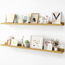 Picture Ledge Shelf, Wood Long Floating Shelves for Wall, Set of 2, 48 inch Picture Ledge Shelves, Photo Ledge Nursery Book Shelves Wall Mounted for Living Room Kids' Room Bedroom, Color Oak by TinyTreasures Baby Boutique