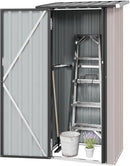 Aoxun 3’x2.1’ Outdoor Metal Storage Shed with Lockable Doors, Steel Utility Tool Shed, Metal Sheds Outdoor Storage for Garden, Patio, Backyard and Lawn, Brown by GreenHaven Gardens
