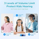 EarFun K4 Kids Bluetooth Headphones, Wireless Headphones with LED Lights, 74/85/94dBA Volume Limited, Built-in Mic, 90H Playtime, Bluetooth 5.4 Over Ear Headphone for iPad/Tablet/School, Dark Black by TinyTreasures Baby Boutique