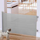 Cumbor 55" Wide Retractable Baby Gates for Doorways, Mom's Choice Award - Mesh Dog Gate for The House, One-Hand Opening Safety Child Gates for Stairs, Pet Puppy Fence Indoor & Outdoor, Gray by TinyTreasures Baby Boutique